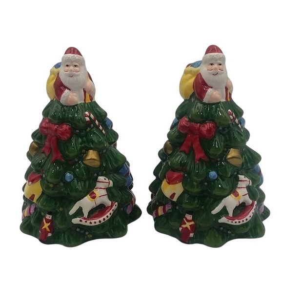 Spode Other - Spode Christmas Tree Santa Salt and‎ Pepper Shakers Holiday Decor 3"